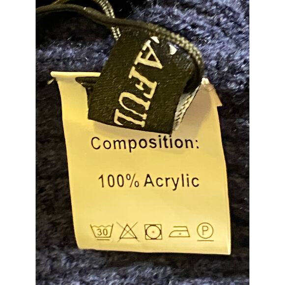 Zaful Women's Dark Blue Turtleneck Sweater with Crochet Sleeves Size Small - Picture 7 of 7